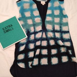 Anthropologie Postage stamp Top XS